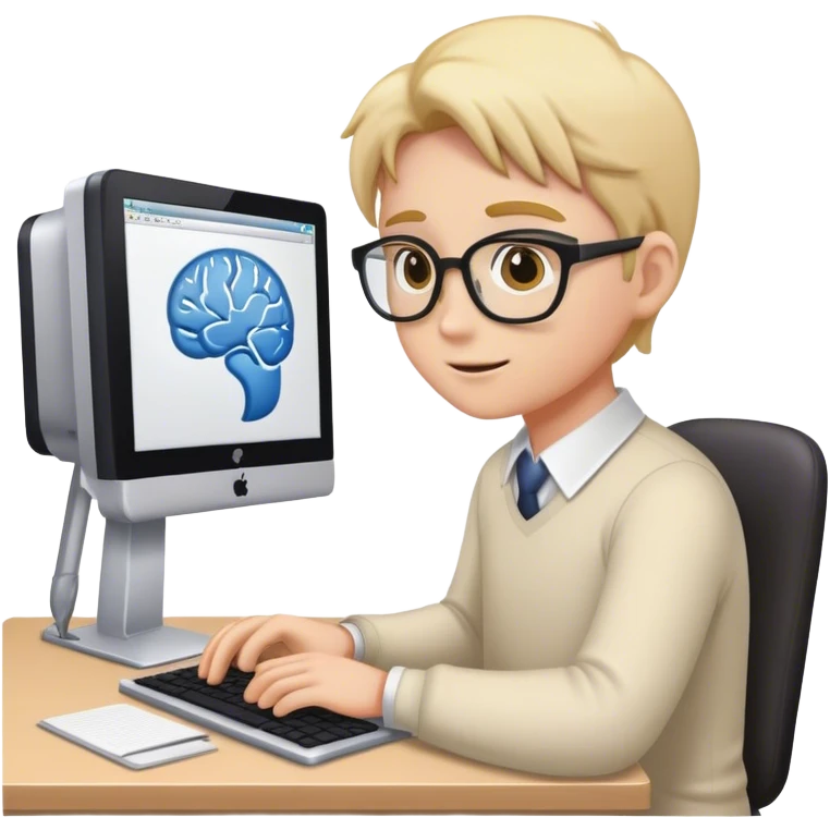 Study at computer  emoji