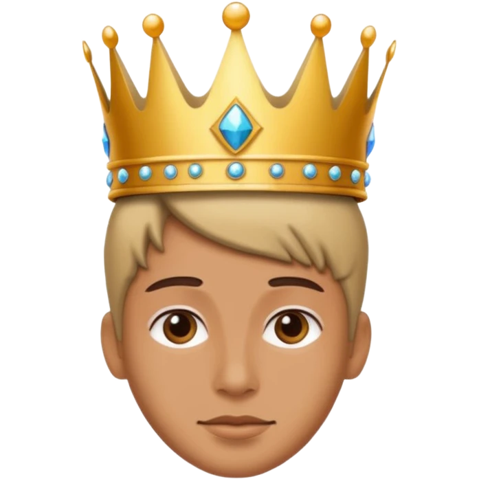 Cara con corona de Rey emoji