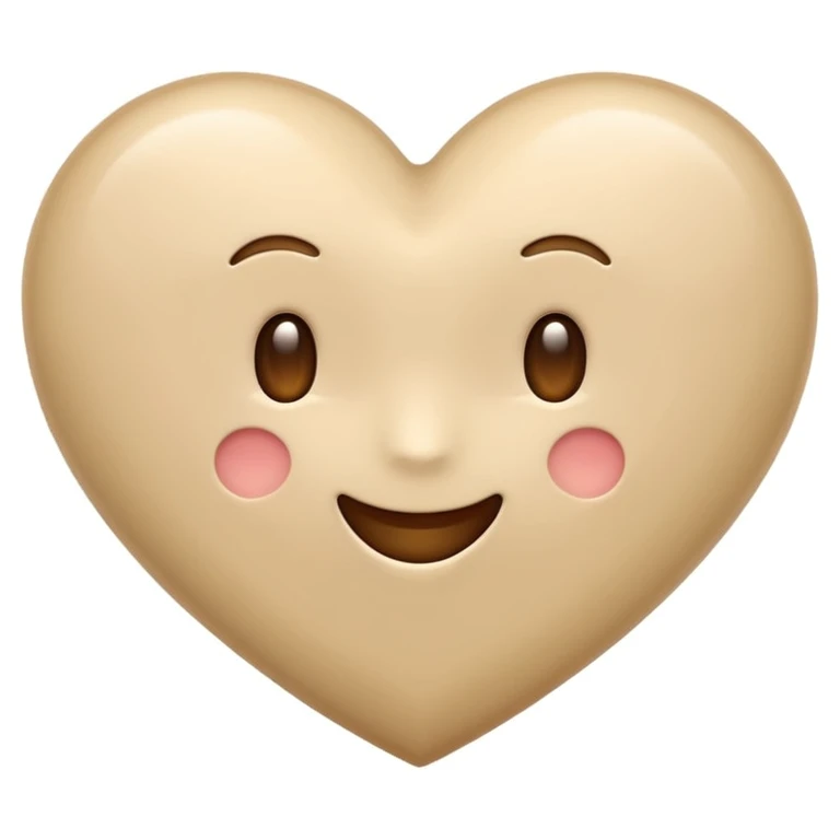 Please make a beige heart emoji which can i use in the text on IG emoji