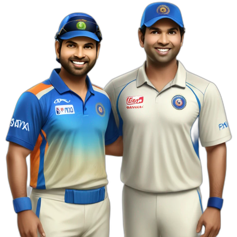 Rohit Sharma and Sachin Tendulkar  emoji