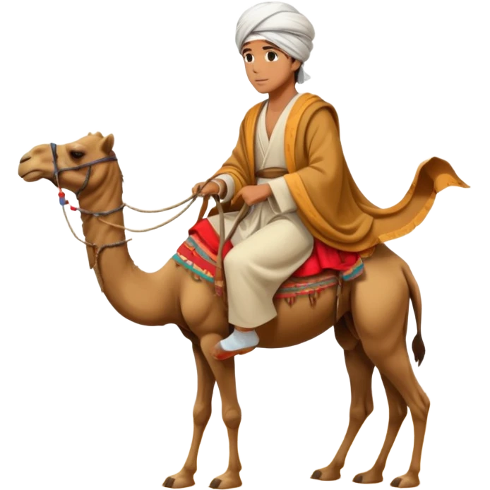 Desert Nomad Traveler with camel emoji