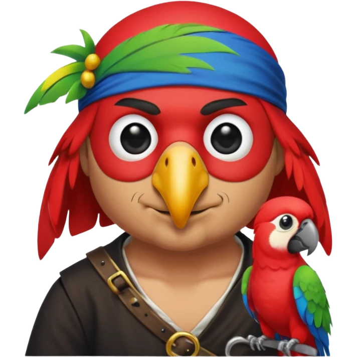 pirate and parrot emoji