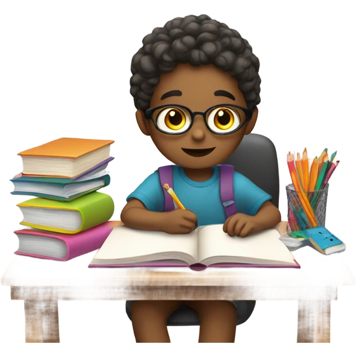 kid learning emoji