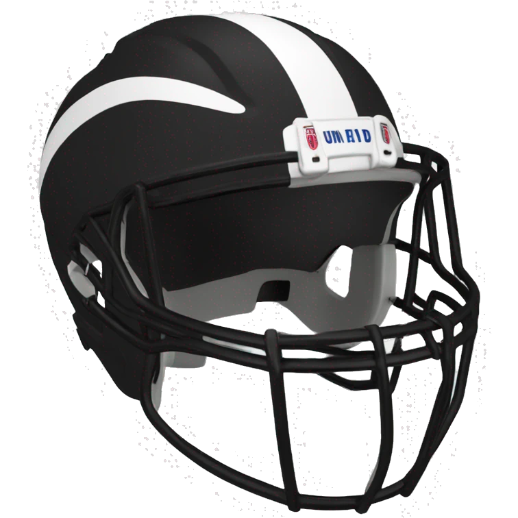 Un Casco de futbol americano color negro  emoji
