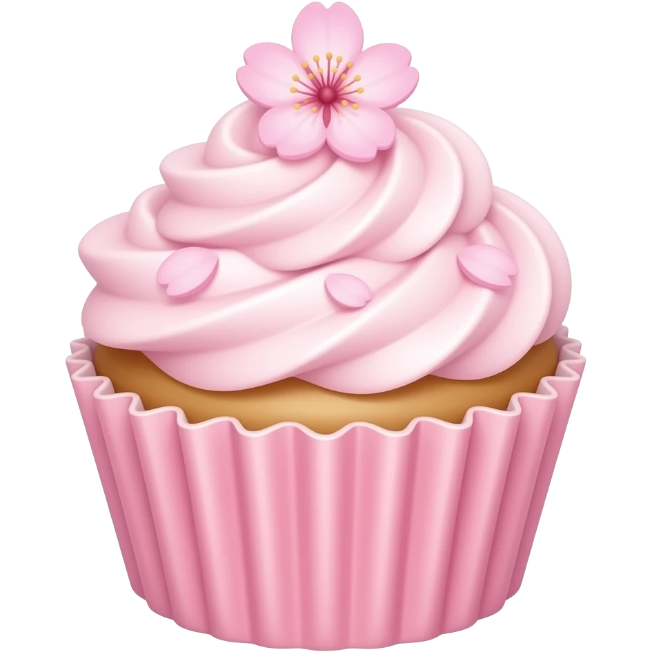 Pink Sakura cupcake emoji