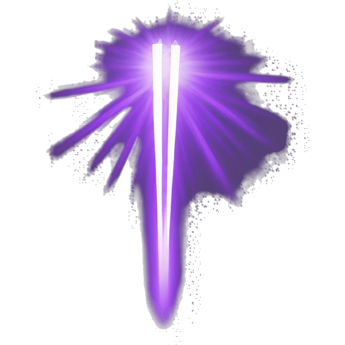 purple beam light coming from stadium emoji