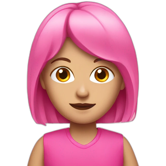 Pink fan emoji