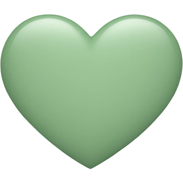 Sage green heart  emoji