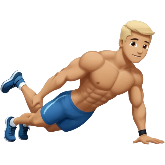 man doing Plank Waves in a crossfit training emoji