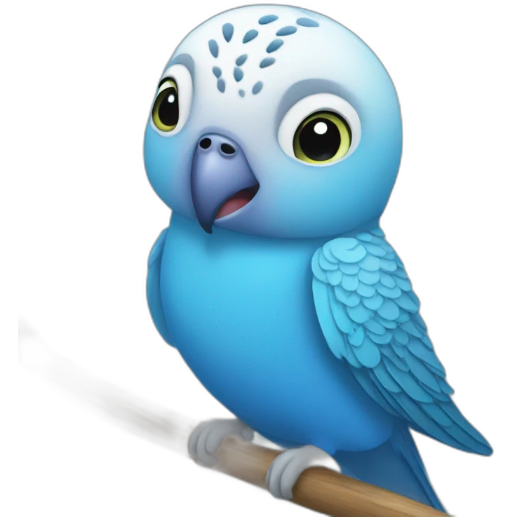 blue budgie emoji