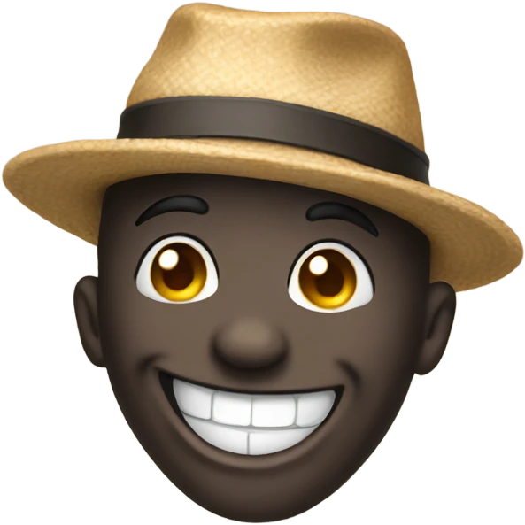 Laughter with a hat emoji