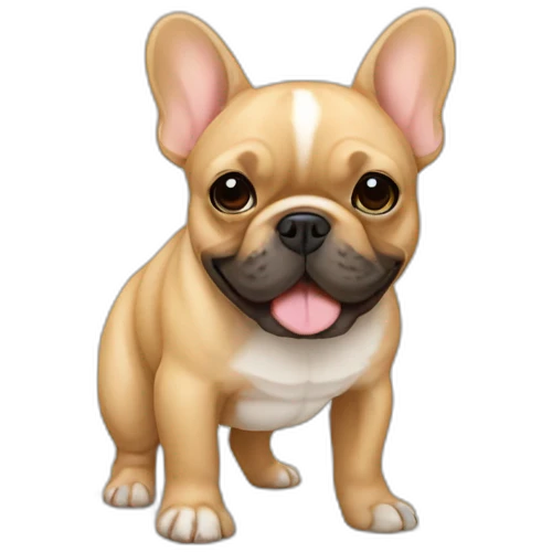 Tan french bulldog emoji