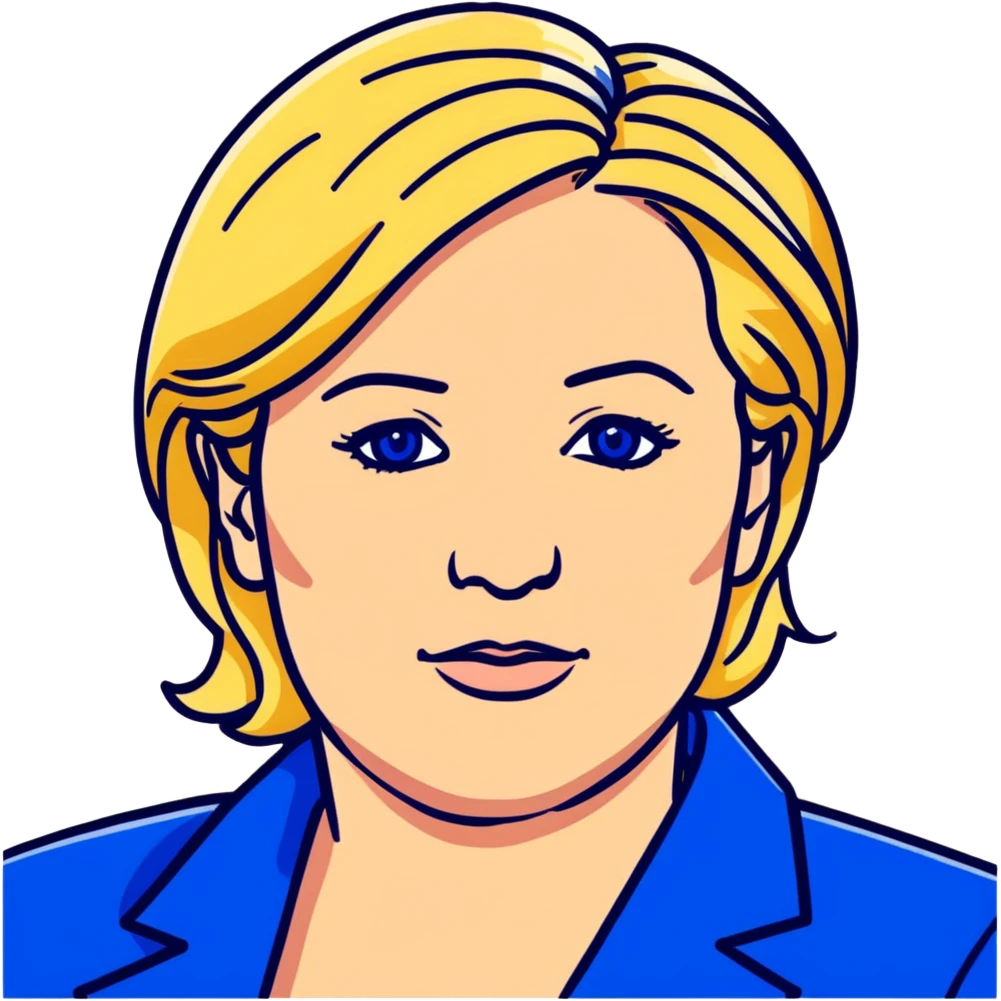 portrait of Marine Le Pen emoji