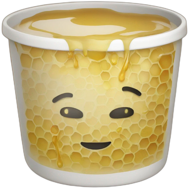 a word that comes out of a pot of honey emoji