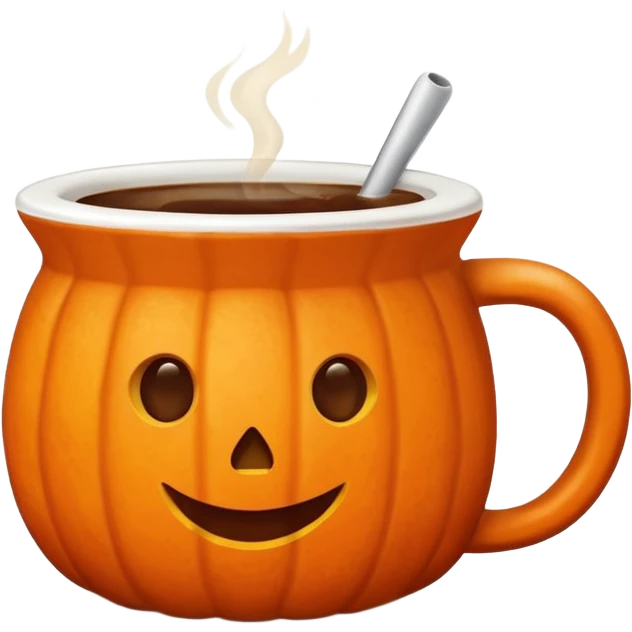 Pumpkin spice coffee cup emoji