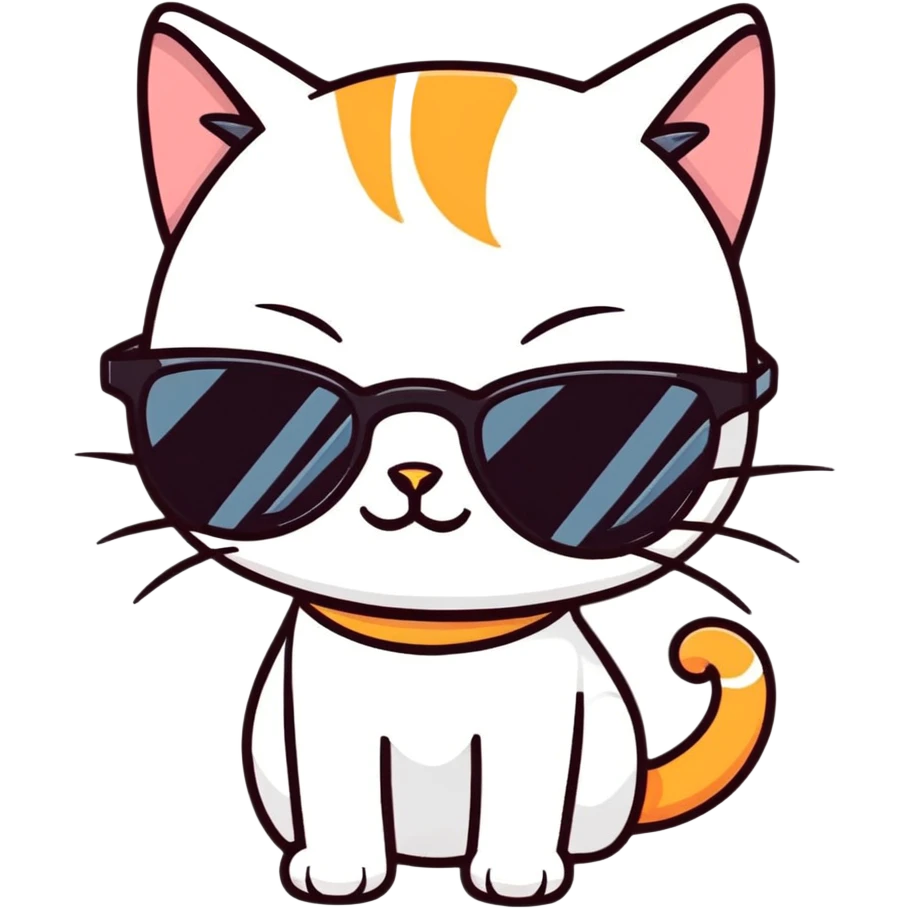 Cat with sunglasses emoji