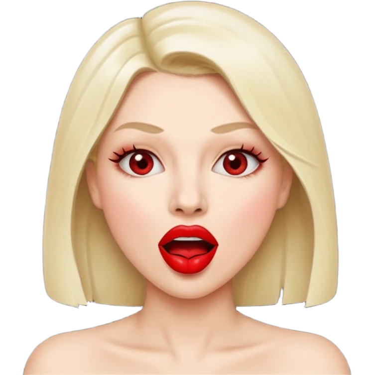 Woman with mouth open emoji