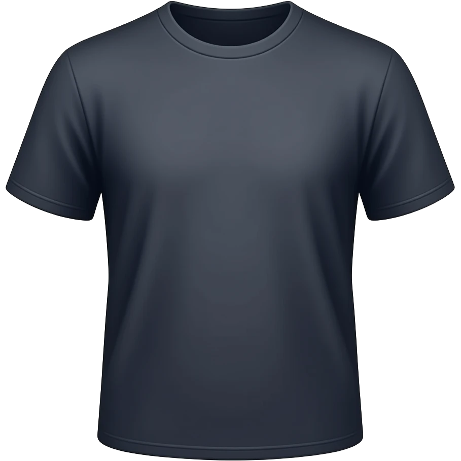 t-shirt emoji, cartoon style, dark colours, black thick outline emoji