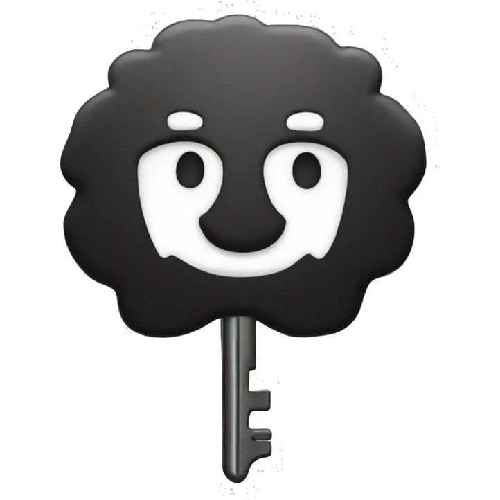 Black key with button  emoji