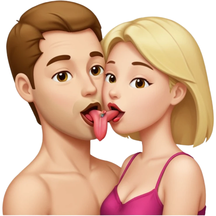 Man licking woman pussy emoji