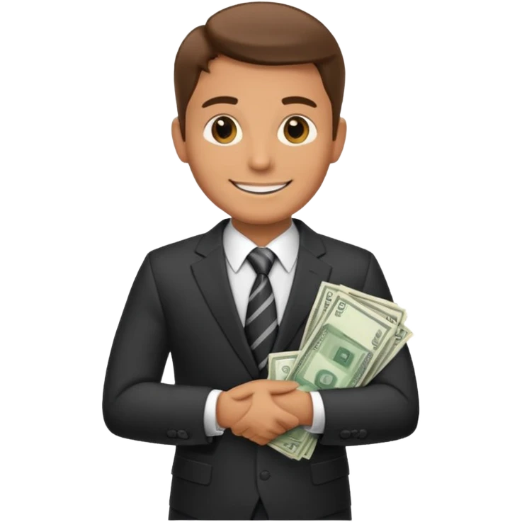 public official/politician/bureaucrat holding money emoji