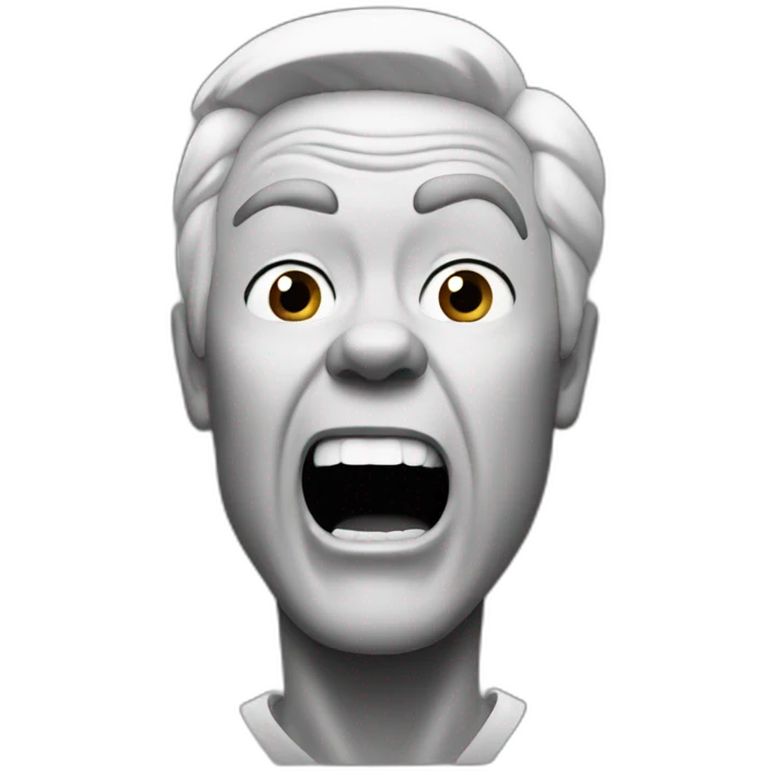 man yelling legacy emoji