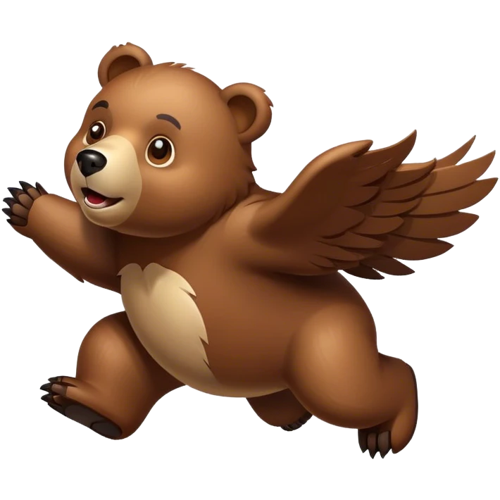 a flying bear emoji
