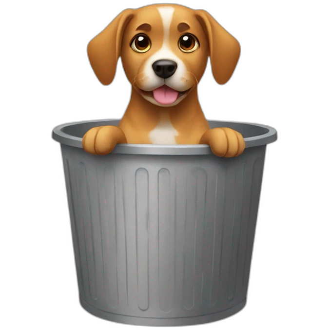 dog in a trash can emoji