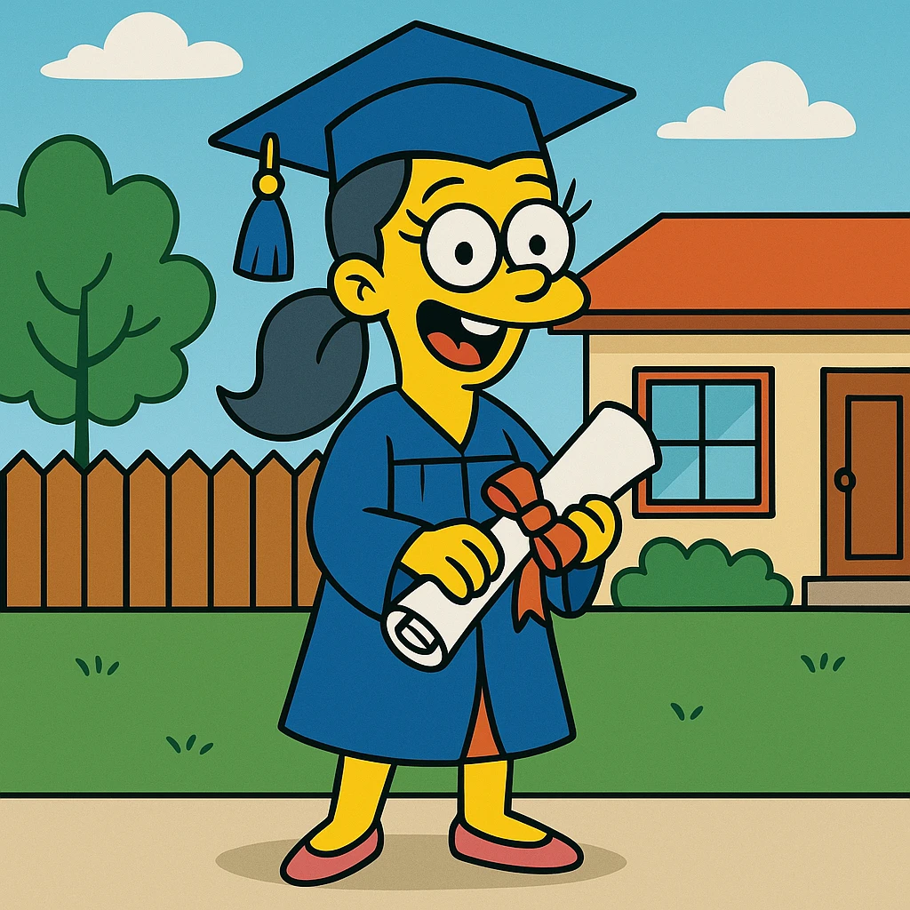 Graduate from high school – to finish and receive a diploma from high school.
She hopes to graduate from high school next year. emoji