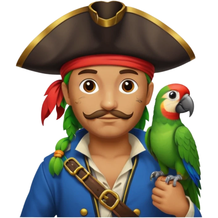 pirate and parrot emoji