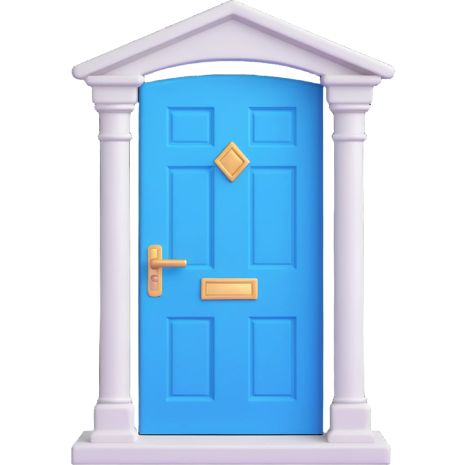 blue door emoji