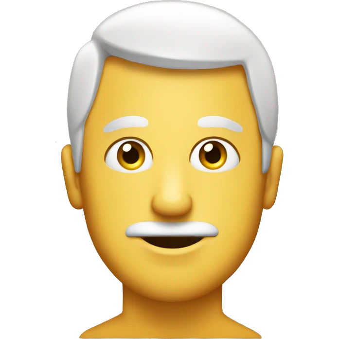 man with scrambled egg as head emoji