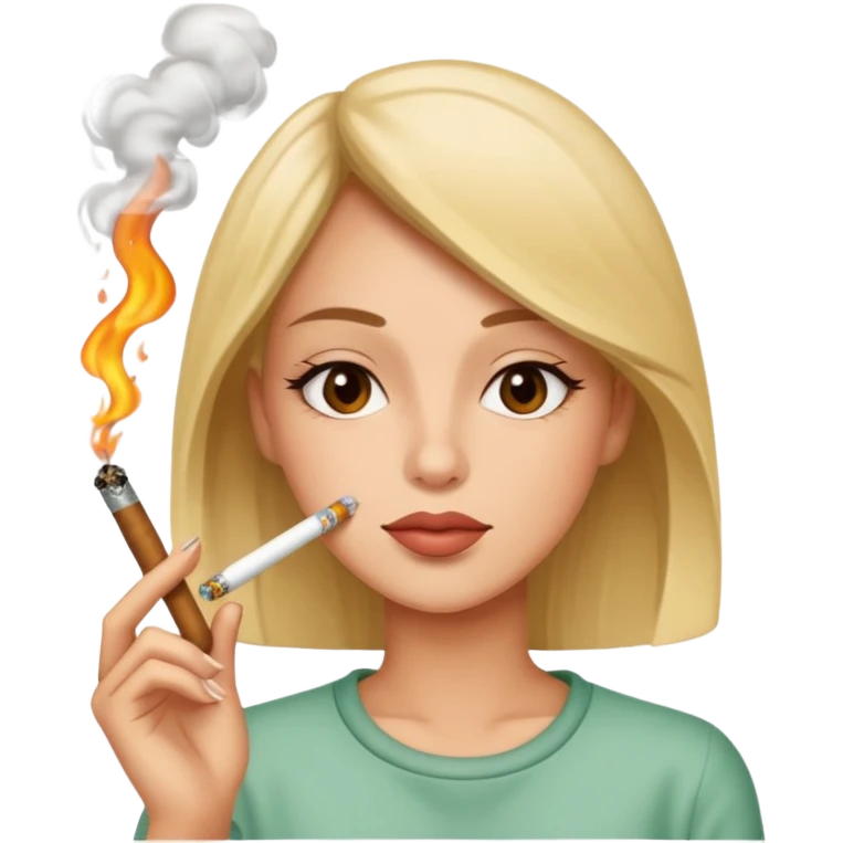 Aline smoking joint emoji