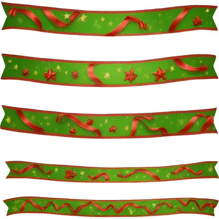 Straight Christmas ribbon emoji