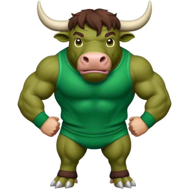 Green bull with playable jumper emoji