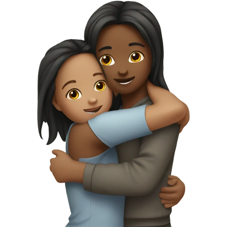 Hugging girls emoji