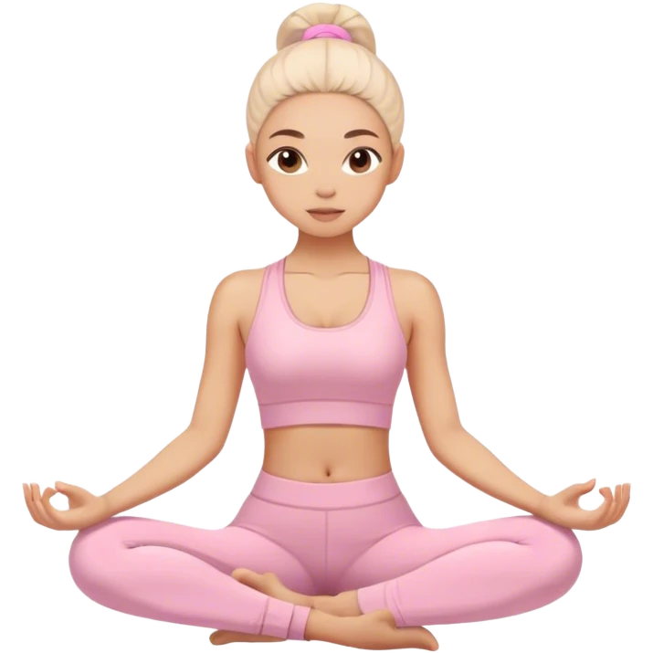 yoga girl light pink clothes  emoji