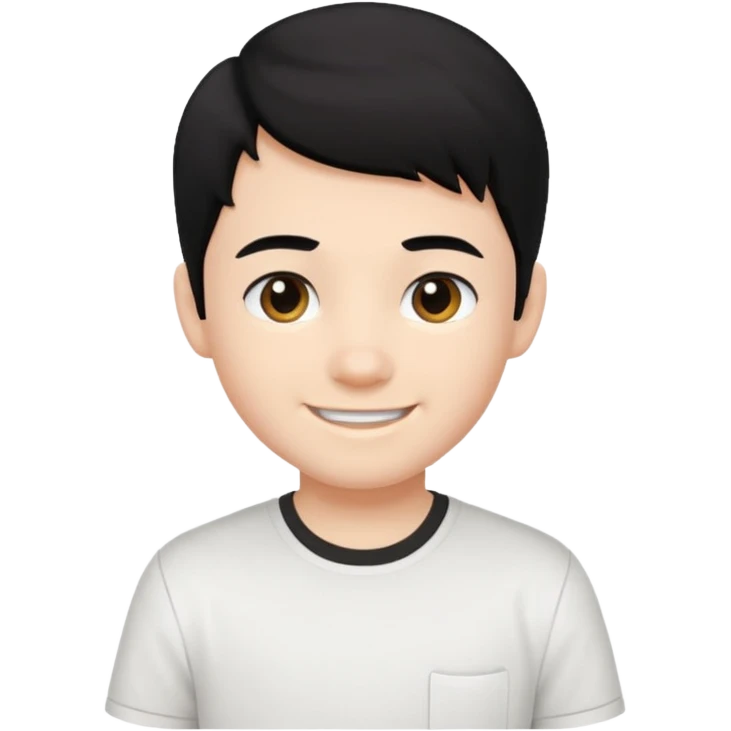 Tyler Jacob White Shirt Black Hair Kid emoji