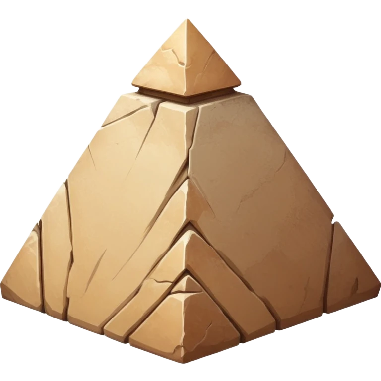 Single pyramid desert rock block emoji
