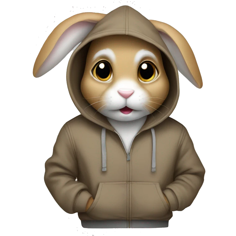 Rabbit with hoodie emoji