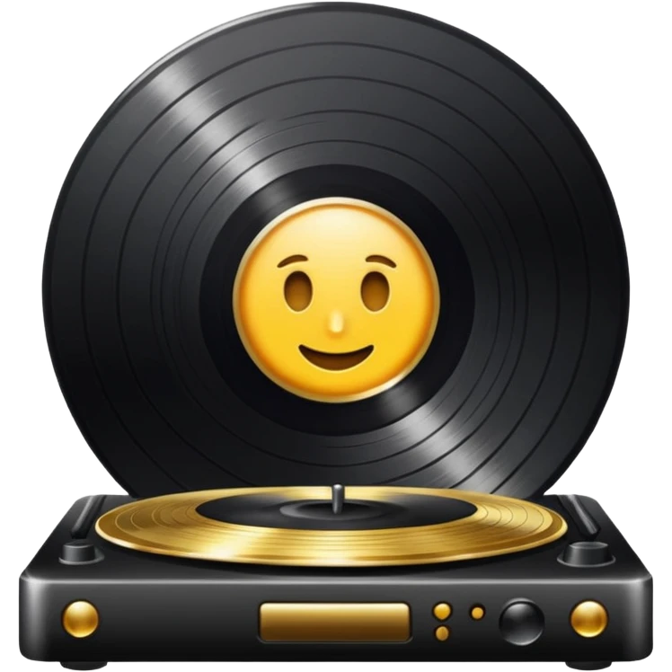 FAÇA UM DISCO DE VINIL QUE O CENTRO SEJA DE DOURADO emoji