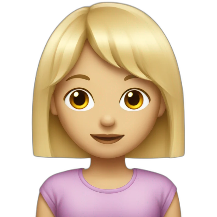 a blond girl with a fringe emoji