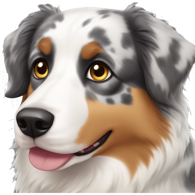 Australian shepherd with black eyes emoji