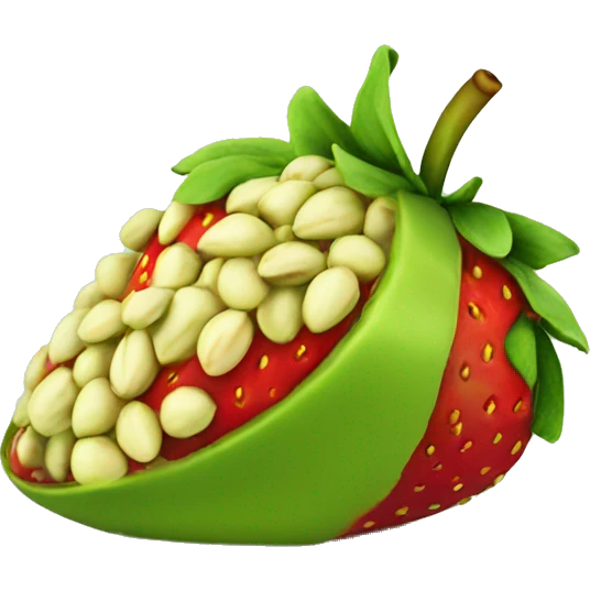 Pistachio covered strawberries  emoji