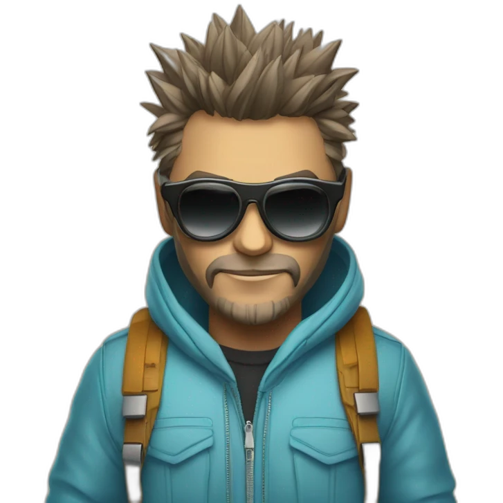 Mapache con gafas y un koenigsegg  emoji