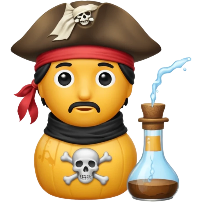Erstelle mir einen Pirat in einer Flasche ein Lied singt emoji