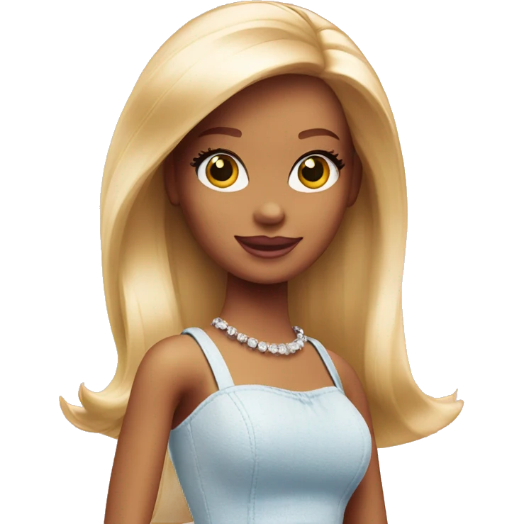 shy barbie emoji