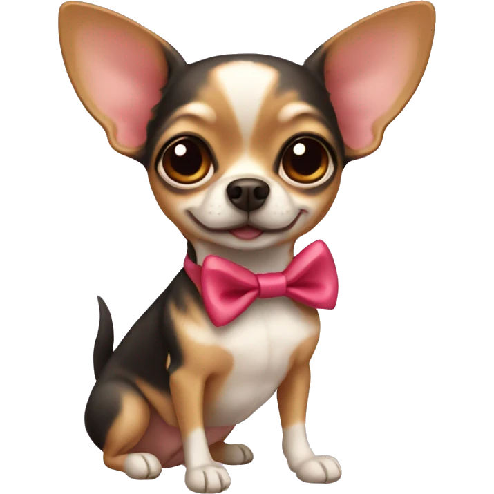 Chihuahua with bow emoji