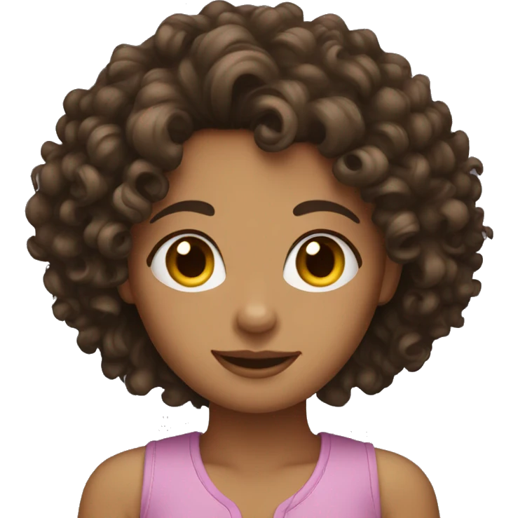 brunette curly girl emoji