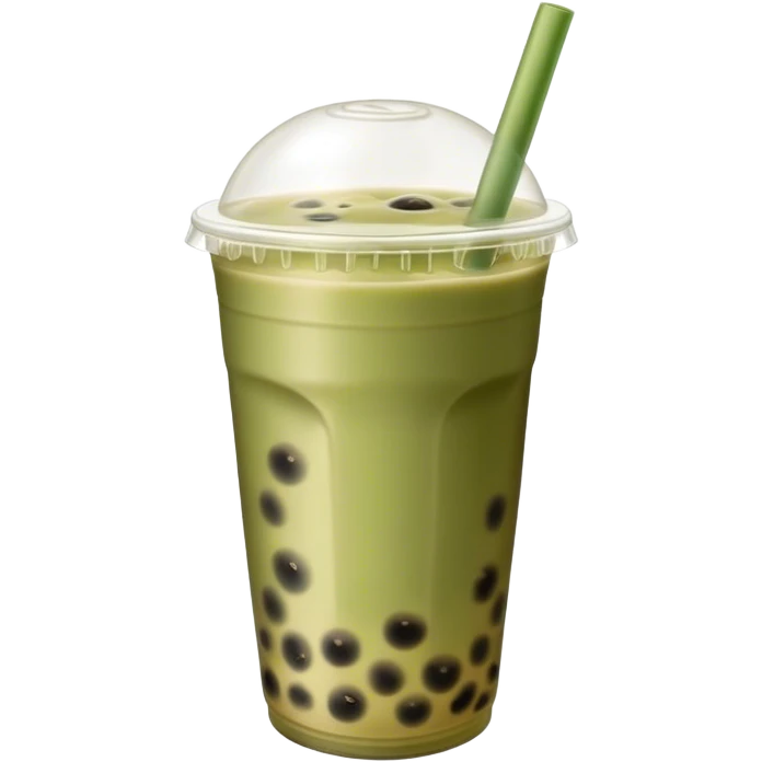 Bubble tea olive color emoji